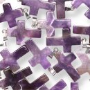 Amethyst Kreuz gestiftet ca. 18x25mm VE10St.