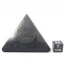 Shungit Pyramide ca. 5x5cm - Blume des Lebens