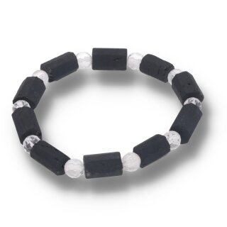 Schörl Armband Kristall mit fac. BK Kugel 0,6 / 19cm