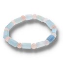 Aquamarin Armband Kristall mit Morganit Kugel 0,6 / 19cm