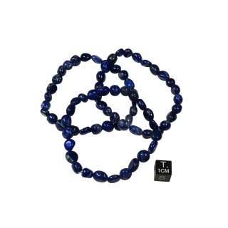 Lapislazuli Armband Nugget ca. 0,5x0,7 / 19cm VE25St.