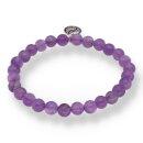 Amethystquarz Armband Kugel mit Ying Yang ca. 0,6 / 19cm