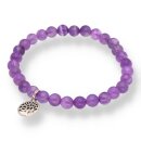 Amethystquarz Armband Kugel mit Lebensbaum ca. 0,6 / 19cm