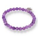 Amethystquarz Armband Kugel mit Lebensbaum ca. 0,6 / 19cm