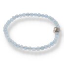 Aquamarin Armband Kugel mit Buddhakopf ca. 0,4 / 17cm