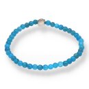 Apatit blau Armband Kugel mit Buddhakopf ca. 0,4 / 17cm