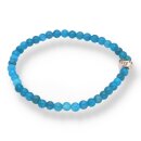 Apatit blau Armband Kugel mit Buddhakopf ca. 0,4 / 17cm