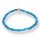 Apatit blau Armband Kugel mit Buddhakopf ca. 0,4 / 17cm