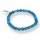 Apatit blau Armband Kugel mit Feder ca. 0,6 / 19cm