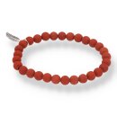 Jaspis rot matt Armband Kugel mit Feder ca. 0,6 / 19cm