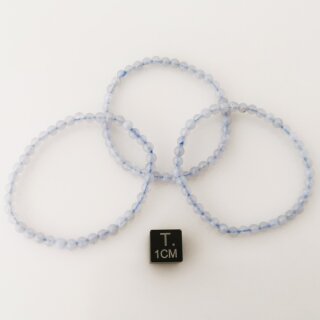 Chalcedon blau Armband Kugel ca.  0,4 / 14cm VE5St.