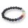 Onyx gef. mit 7 Chakra Farben Armband Kugel ca. 0,8 / 19cm